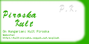 piroska kult business card